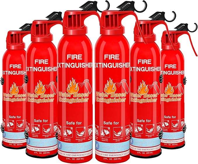 Fire Extinguisher for Home, Car, Kitchen, Vehicle, Boat, Garage, Portable A, B, C, K Class Fire Extinguishers with Mount, Emergency Survival Extinguisher, Easy Access, Versatile Fire Protection