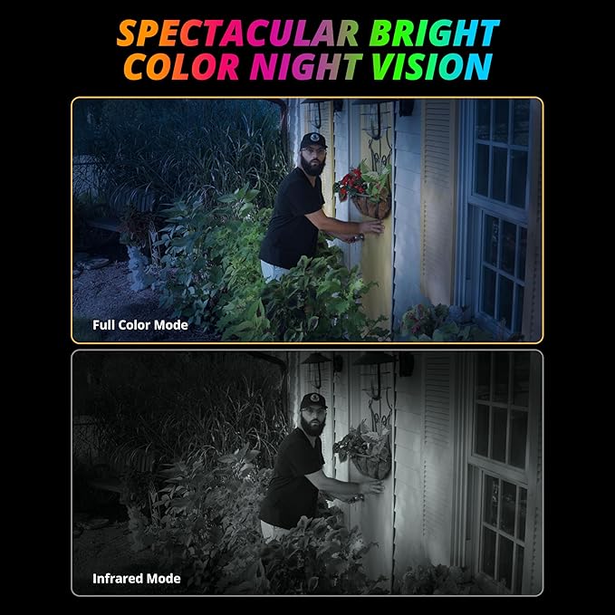 Defender GO 2K AI Powered Plug-in Indoor/Outdoor Home, Business, Pet, Baby Camera, AI Detection, Gigaxtreme Next-Gen Dual Band Connection, Spotlight/Siren, Color Night Vision, ClearVu App, 2 Pack