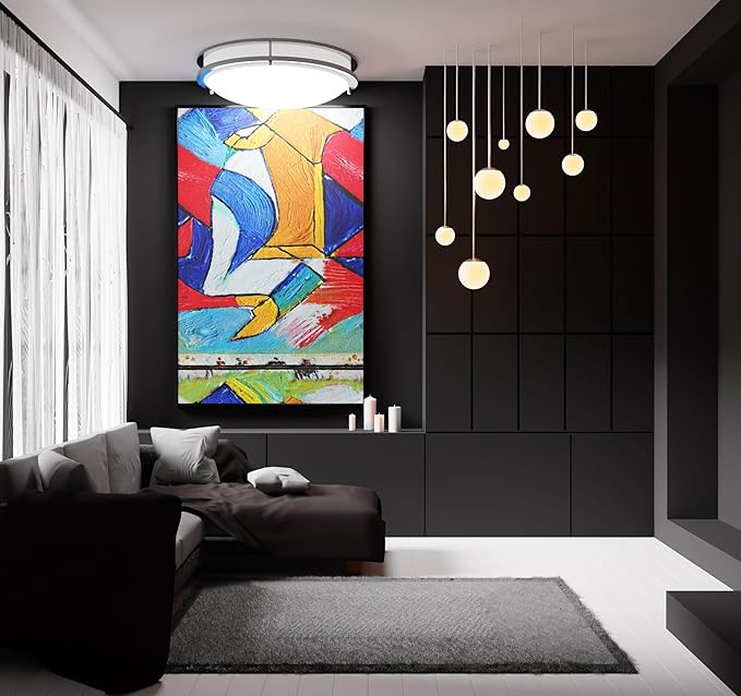 Flush Mount Ceiling Light, Double Ring, LED Lights, Light Fixture, 20W(95W Eq) 1400lm 4000K, Lights for Bedroom, Kitchen, Bathroom, Brushed Nickel, ETL- 2 Pack (12", Natural White)