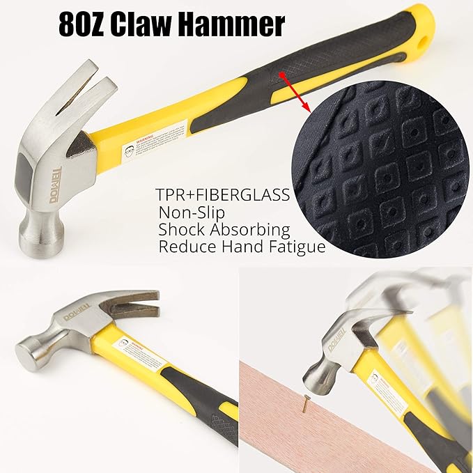 DOWELL Tool Set Tool Kit 62PCS Homeowner Tool Set Wrench Pliers Screwdriver Set Repair Tool Kit