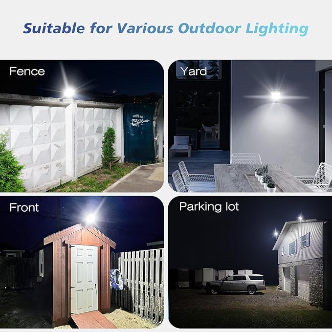 Solar Lights Outdoor Waterproof, 320° Wide Angle Solar Street Lights Outdoor Dusk to Dawn, Solar Flood Lights Outdoor Motion Sensor with Remote, Super Bright LED Solar Security Lights for Yard 2-Pack