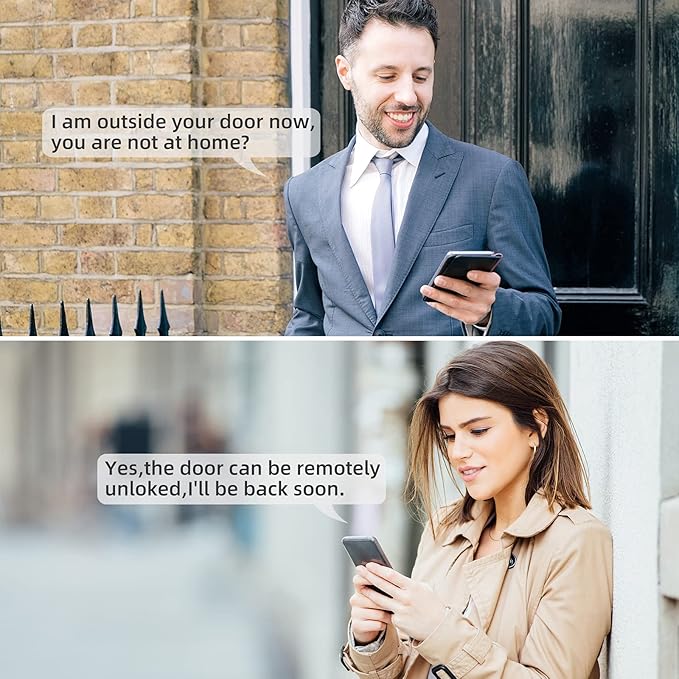 SMONET Smart Door Lock WiFi Gateway, Bluetooth Keyless Entry Electronic Door Lock Wi-Fi Bridge, TTLock Smart Deadbolt WiFi Hub Work with Alexa