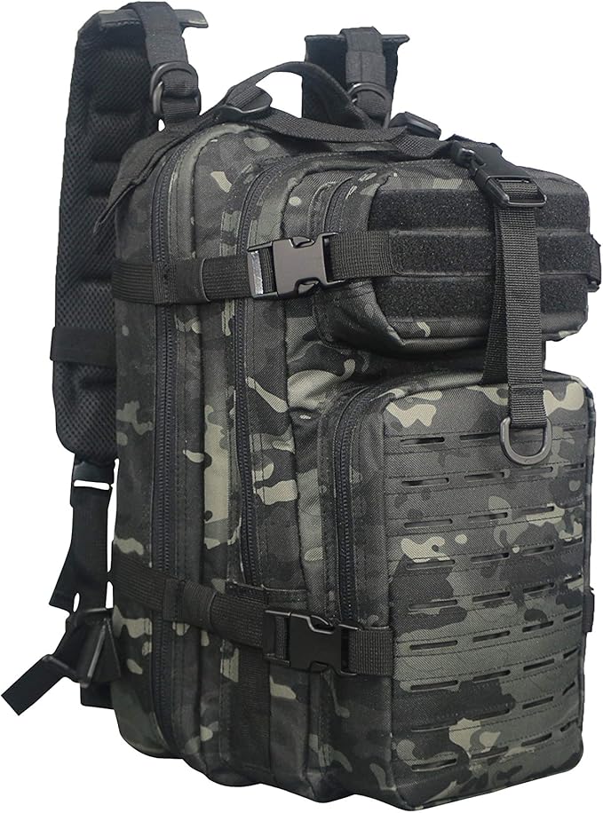 Lightning X Stocked EMS/EMT Trauma & Bleeding First Aid Responder Medical Backpack + Kit (Black Camo)