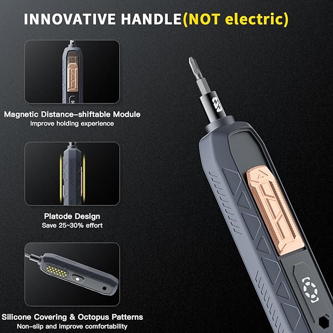 MANUAL 180 in 1 Screwdriver Set, Precision Screwdriver Set with Pick-up Screwdriver Bits, Quintic-Fold and Case Design, Magnetic Repair Tool Kit for iPhone MacBook Computer Laptop