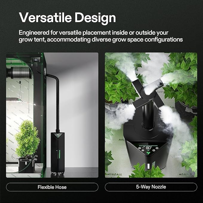VIVOSUN AeroStream H19 Intelligent Environmental 19L Humidifier with Temp & Humidity Probe, Top Control Panel, Smart Remote Control, Designed Specifically for Use with Grow Tents