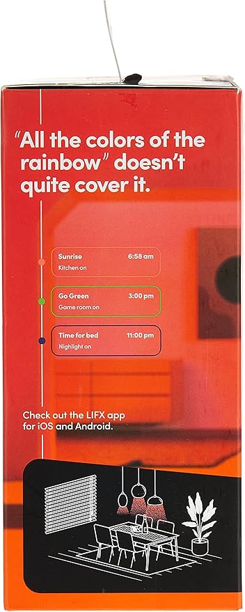 LIFX color, A19 1100 lumens, Wi-Fi Smart LED Light Bulb, Billions of colors and Whites, No bridge required, Works with Alexa, Hey Google, HomeKit and Siri multicolor (Pack of 2)