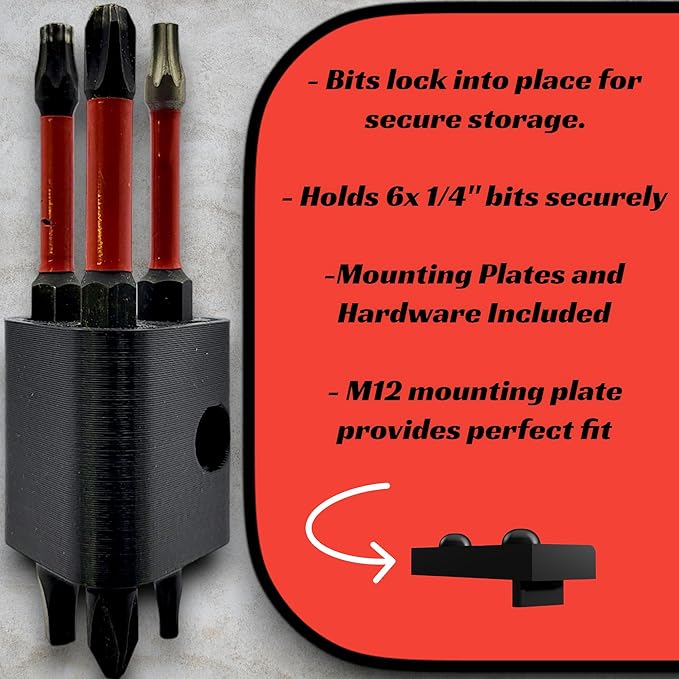 Drill Bit Holder - Milwaukee M12, Cordless Tools, Impact Drivers, Accessories, Replace Magnetic