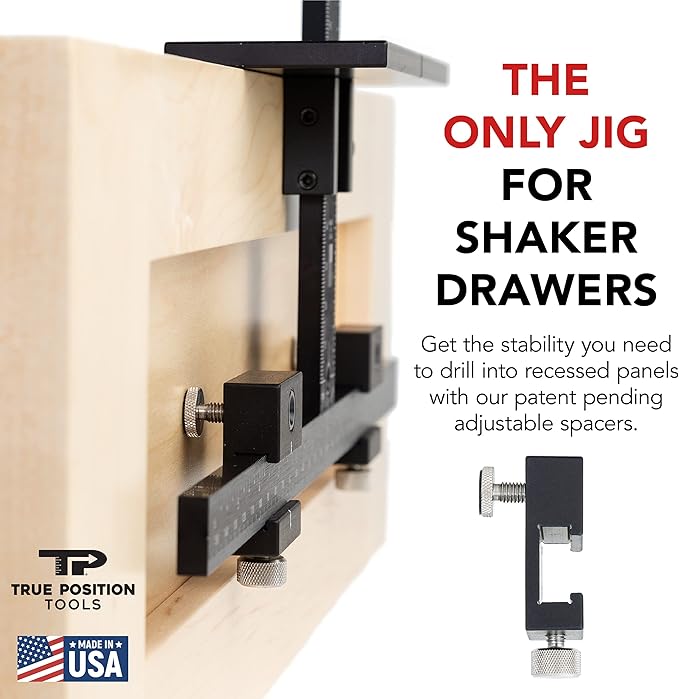 True Position Tools PRO Cabinet Hardware Jig - Install Drawer Front Handles and Knobs Faster - Made in USA - Hand Calibrated