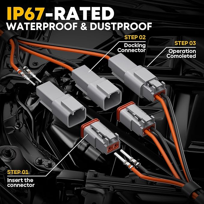 Deutsch Connectors Crimping Tool Kit, Deutsch Connector Kit 2/3/4/6 Pin DT Connectors Waterproof Automotive Electrical Connectors with 22-14 AWG Deutsch Crimp Tool, Deutsch Pin Removal Tool