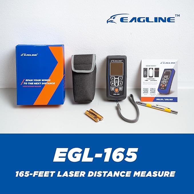 165 FT Range EAGLINE EGL165 Laser Distance Measure