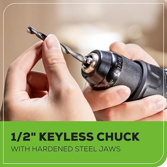 Greenworks 24V Cordless Brushless 800in-Ibs Drill & 2650 in-ibs Impact Driver Combo Kit with 4.0Ah Battery and Charger