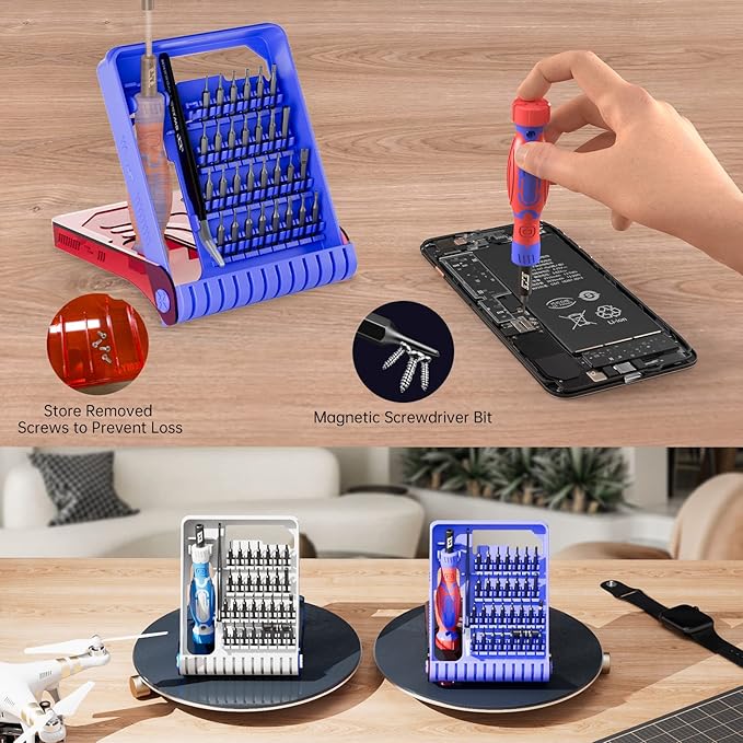 Precision Screwdriver Set, JAKEMY 33 in 1 Professional Electronics Repair Tool Kit with 30 Bits Magnetic Driver Kit Small Laptop Screwdriver Kit for Macbook, PC, iPhone, Xbox, Console, Watch, Toys