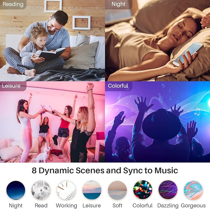 Peteme Smart LED Recessed Lighting 4 Inch, IC Rated ETL Certified Canless Recessed Ceiling Light RGBCW Color Changing Slim Downlight for Outdoor Soffit, Work with J-Box for Alexa, 10W 800LM 6Pcs