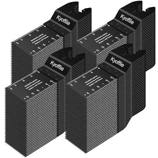 200Pcs Oscillating Multi Tool Blades Kit - 1-3/8" Quick Release Universal Saw Blades for Wood Plastic - Compatible With Ryobi Makita Bosch Craftsman