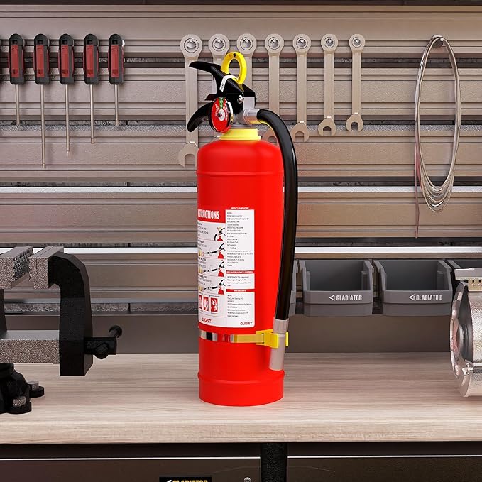 ABC Dry Powder Fire Extinguisher, 4.4 lb – 2-A:10-B：C Rated for Home, Office & Vehicle, Quick Release, Easy-Grip Handle, Ideal for Electrical & Grease Fires, Car Extinguisher, Model FF2KG