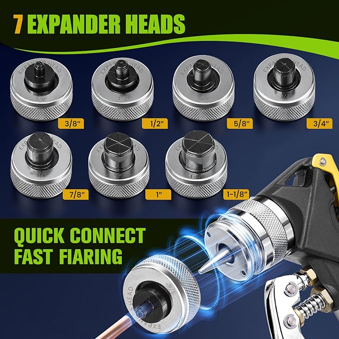 Super Stars Hydraulic Copper Tube Expander Kit – HVAC Swaging Tool with Tube Cutter, Deburring Tool