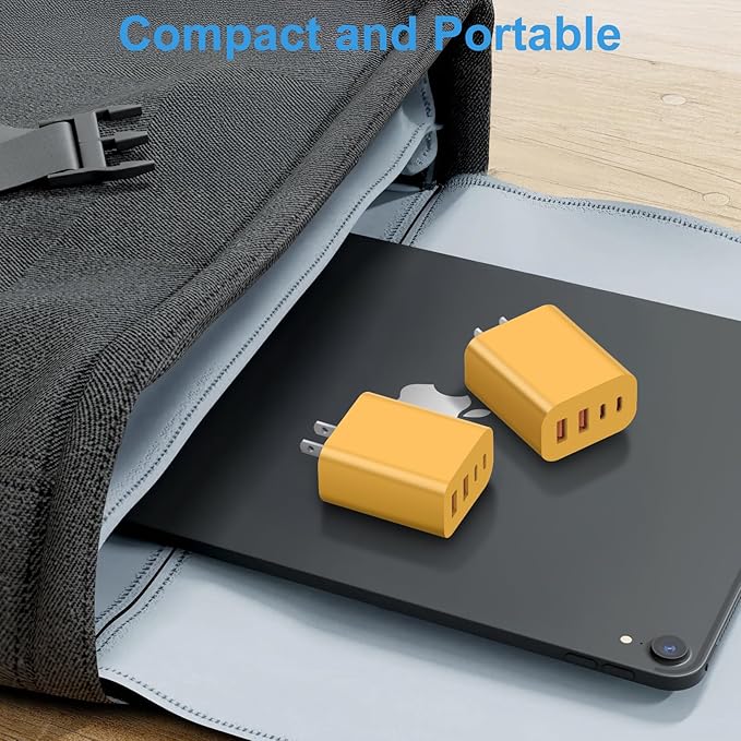 USB C Charger Block,40W USB C Charger Cube,Type C Charging Block,Wall Chargers Dual Port PD+QC Charging Cube for iPhone 16 15 14 13 12 11 Pro Max XS,iPad, Samsung Phone,Tablet(Yellow)
