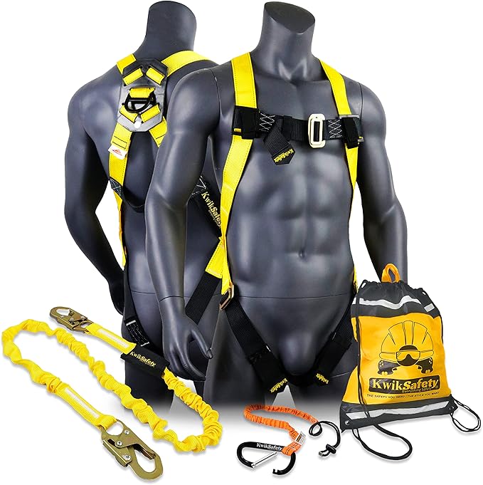 KwikSafety - Charlotte, NC - TORNADO Fall Protection Safety Harness [Full Body Single D-Ring] Construction ANSI Tested OSHA