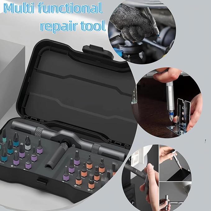 24 In 1 Magnetic Ratchet Screwdriver Set, Multi-Purpose Mini Screwdriver Set Suitable for Diy, Electronic Products, Watches, and Home Repairs