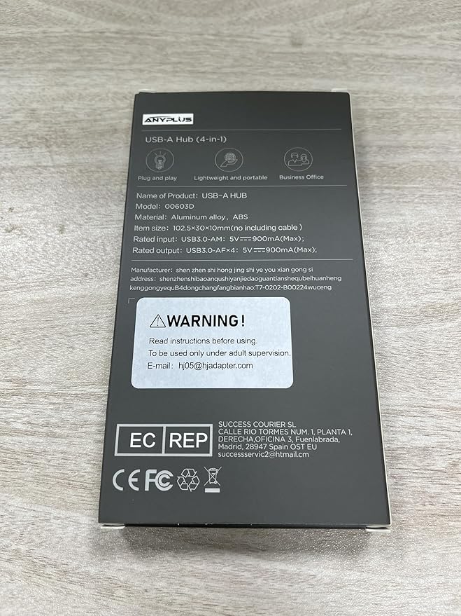 USB Hub, USB 3.0 Hub Aluminum Alloy Ultra Slim USB Splitter, Portable 4 Port USB Extender, USB Hub for Laptop, PC, MacBook, iMac, Surface Pro, Mac Pro, Flash Drive, XPS【Brown】