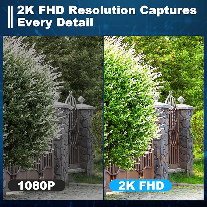 Security Cameras Wireless Outdoor, 2K Battery Powered WiFi Cameras for Home Security with AI Motion Detection, Color Night Vision, Spotlight, Siren, Waterproof, SD/Cloud Storage - 2 Pack