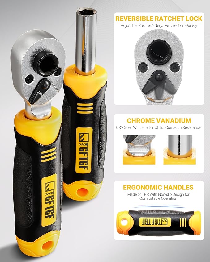 78 PCS Ratcheting Screwdriver Set Ratchet Wrench Socket Set, with Magnetic Precision Screwdriver Set, Portable, Repair Tool Kits, Double-Layer Design for Computer/Bike/Car/Electronics