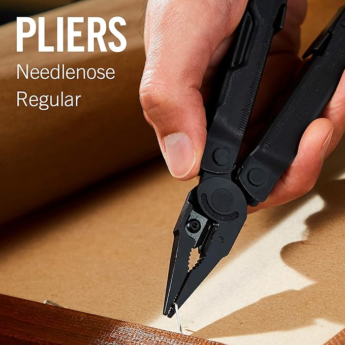 LEATHERMAN, Rebar Multitool with Premium Replaceable Wire Cutters and Saw, Black with MOLLE Sheath