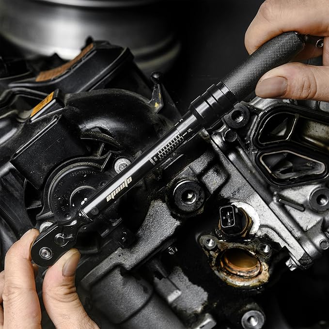 EPAuto Bike Tool 1/4 Inch Drive Click Torque Wrench Set (2 to 20 Nm), Hex/Torx Bit Socket Extension Bar Bicycle Maintenance Kit, Black