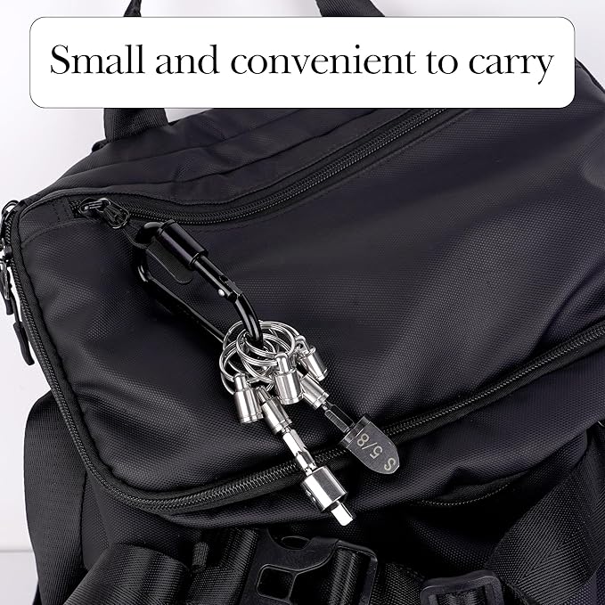 Magnetic 1/4 Hex Shank Socket Screwdriver Drill Bit Holder, Bit Stand for Impact Drivers and Drills, Metal Magnetism Socket Holder for Drive Adapter, Portable Organizer