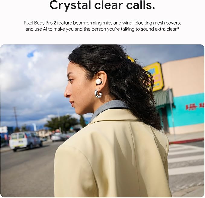 Google Pixel Buds Pro 2 - Wireless Earbuds with Active Noise Cancellation – Bluetooth Headphones - Peony