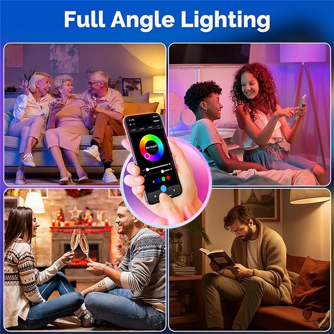 MOES Matter Smart GU10 LED Light Bulbs, Color Changing WiFi Bulbs, 2700K-6500K CW& RGB Dimmable, Smart Life Remote Control, Work with Apple Homekit/Alexa/Google Home, 400lm 5W 4 Pack