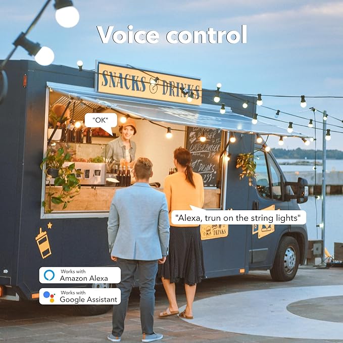 Outdoor Smart WiFi Plug, HBN Heavy Duty Wi-Fi Timer with One Grounded Outlet, Wireless Remote Control by App Compatible with Alexa and Google Home Assistant 2.4 GHz Network only, ETL Listed (2 Pack)