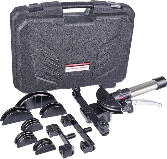 Hydraulic Tubing Bender Kit 1/4"–7/8", 180 Degree Pipe Bender Tool with 7 Dies for Copper and Aluminum, Ideal for HVAC and Refrigeration Applications