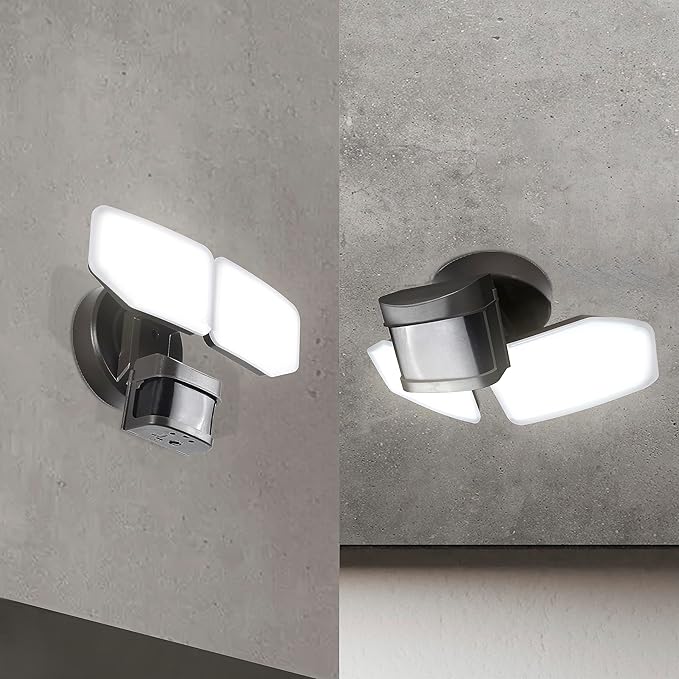 270 Degree 30W Integrated LED Security Lights Motion Sensor Light Outdoor, 2600 LM Motion Security Light, 5100 K, Motion Activated Flood Light for Garage, Backyard, Porch (Bronze)