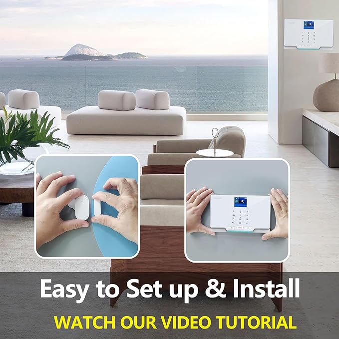 Home Alarm System,12 Pieces Smart Home Alarm Security System DIY No Monthly Fee,Phone Alert,Alarm Siren,Door/Window Sensors,Remotes,Compatible with Alexa and Google, for House Apartment Office,Villa