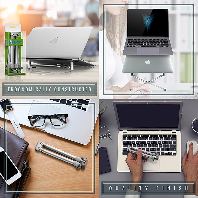 X-Stand Laptop Stand, Steklo Universal Computer Stand for MacBook 12" 13" 15" 17" Screen, Aluminum Cooling Portable Adjustable MacBook Stand, Laptop Riser (NEWEST 2018 2017 2016) X-Stand