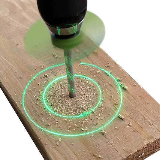 BullseyeBore Core CG1-100 Drill Guide for Straight Holes - Magnetic Drill Attachment with High Vis Green Laser for Visual Worksurface Alignment - Compatible with Common bits from 2” to 5”