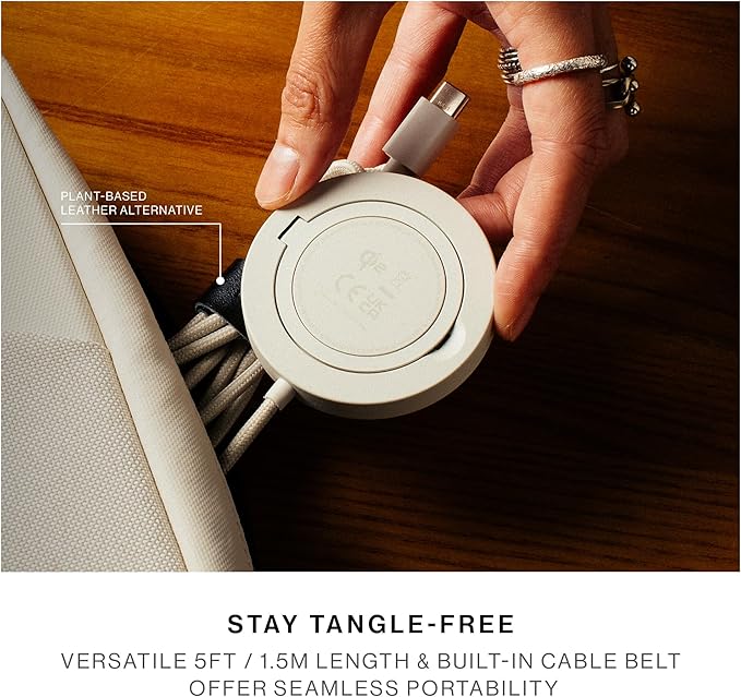 Native Union SnapStand Magnetic Wireless Charger – Qi2 Certified & MagSafe Compatible – Charging Pad & Stand for iPhone 16/15/14/13 & Other Qi-Compatible Devices – Up to 15W Fast-Charging (Sandstone)