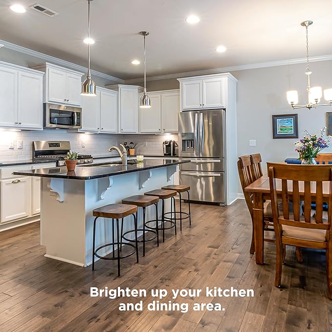 SLEEKLIGHTING A19 40W Equivalent 5.5 Watt LED Bulb, 5 CCT (2700K, 3000K, 3500K, 4000K, 5000K) 450 Lumens, Dimmable, Energy Star, E26 Base - (4 Pack)