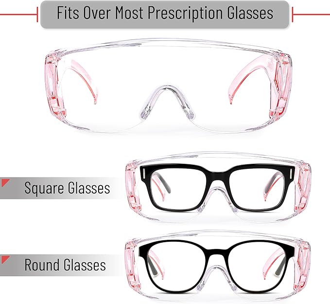 UNCO- Safety Goggles Over Glasses, Protective Goggles, Safety Goggles Anti Fog, Work, Safety Glasses Over