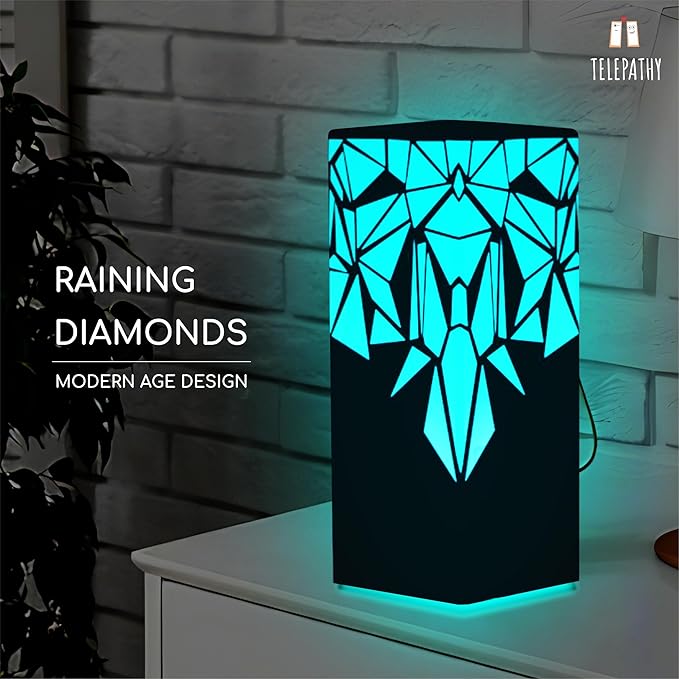 Telepathy® Long Distance Friendship Lamp® - Raining Diamonds Design | Wi-fi Touch Lamp LED Lights for family members who stays apart | Friendship Day Gifts(Set of 4)