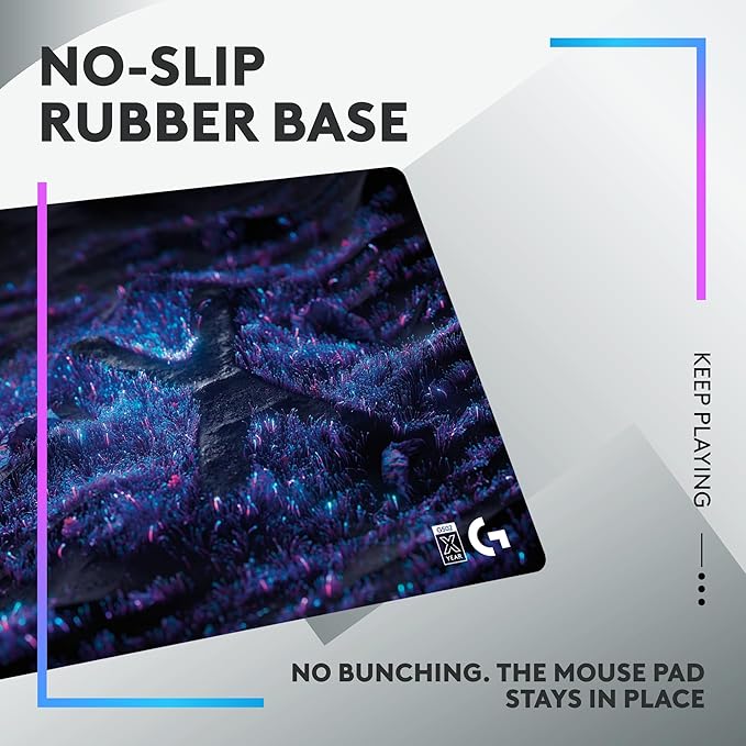 Logitech G502 X Plus Lightspeed Wireless RGB Gaming Mouse and G640 SE Large Cloth Gaming Mouse Pad (460 x 400 x 3 mm) - White