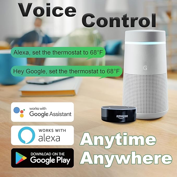 MAXKOSKO WiFi Smart Thermostat for Electric Floor Warming System with Touchscreen LED Display 120V/240V, Easy Connection & Energy Saving Home Programmable Thermostat White