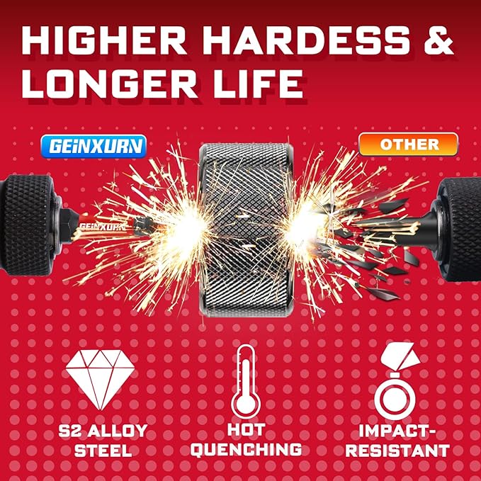 Impact Tough #2 Phillips 2 in. Anti-slip Head Insert Driver Bits,15Pack 1/4 Inch Hex Shank Cross Magnetic PH2 Screwdriver Bits Set