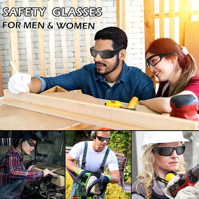 OXG Safety Glasses Protective Eyewear Men Women, ANSI Z87.1 Work Glasses Scratch Impact Resistant for Industrial Shooting