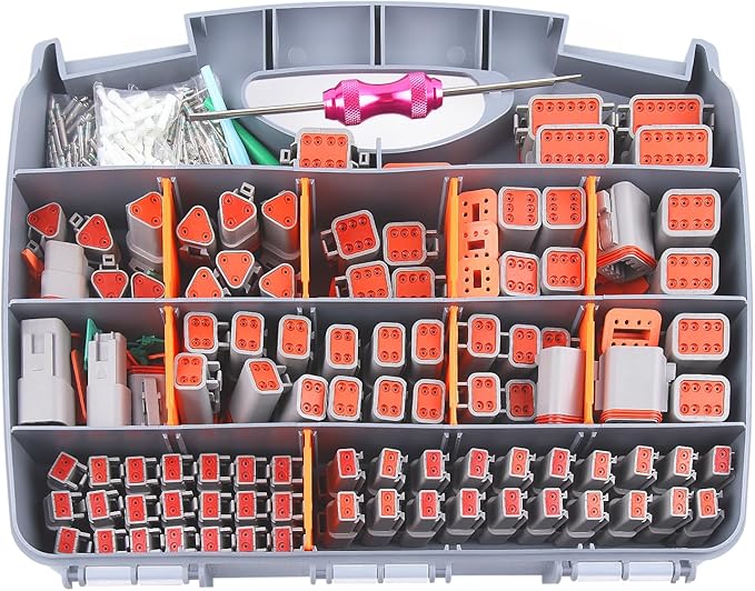 knoweasy 540PCS Deutsch DT Connectors Kit- Automotive Electrical Connector,2/3/4/6/8/12 Pin DT Connectors with Removal Tool for Construction, Truck, Marine