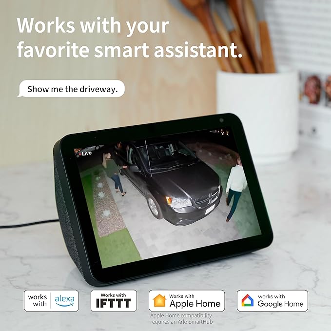 Arlo Pro 3 LED Floodlight Security Camera 2K HDR 2000-3000 Lumens | Wire-Free | Protect Driveways & Alleyways | Connects to Wi-Fi | Color Night Vision, Motion Sensor, 2-Way Audio, Rechargeable (Black)