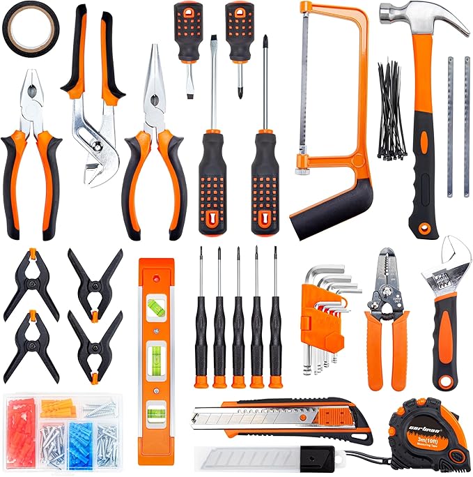 CARTMAN 238-Piece Socket Wrench Auto Repair Tool Combination Package Mixed General Household Hand Tool Set Tool Kit with Plastic Toolbox Storage Case