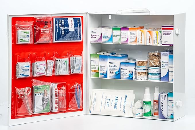 Restaurant Metal First Aid Cabinet, Wall Mountable (Class A Without Tablets, 3 Shelf)