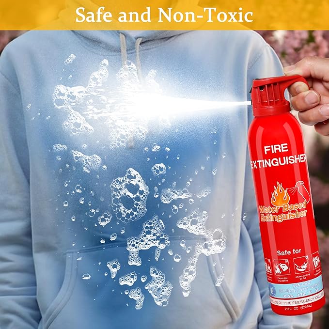 Fire Extinguisher for Home with Mount, 6 Pack Upgraded 8-in-1 Portable Fire Extinguishers For Vehicle Car Boat Marine Kitchen Emergency Supplies, Water-Based Extinguisher For A, B, C, K Fire Types